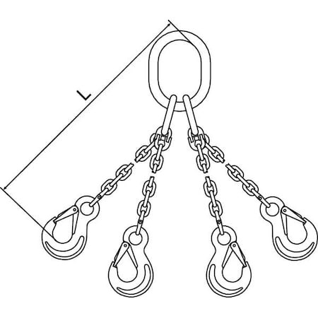 PEWAG Chain Sling,g63,qos,stainless Stl,5 Ft L - 16G63QOS/5