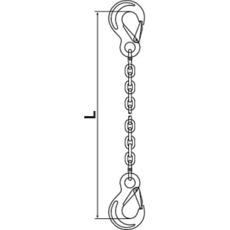 PEWAG Chain Sling,g63,sss,stainless Stl,5 Ft L - 10G63SSS/5