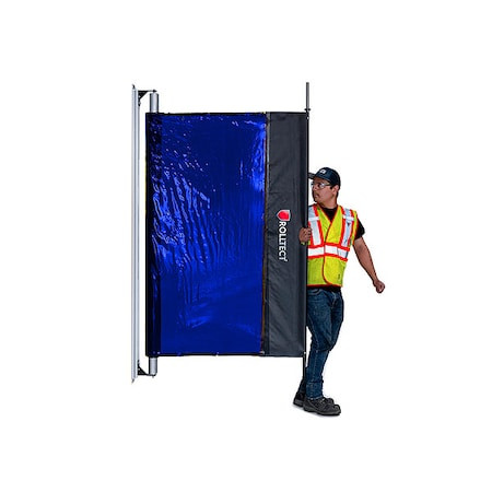 SHAVER INDUSTRIES Weld Screen, Pvc, 20 Ft W., 5.5 Ft H., 13 Oz/sq Yd, 140 Degrees F Withstand Temp., Blue - 628242430142