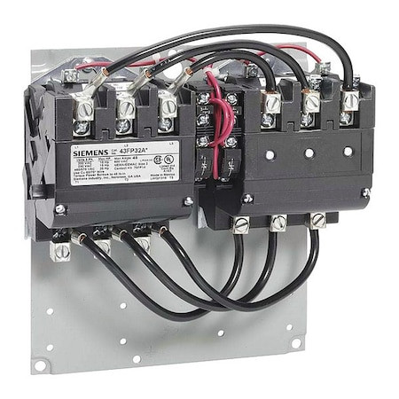 SIEMENS 480vac Reversing Magnetic Contactor 3p 115a Nema 3-1/2 - 43IP32AH