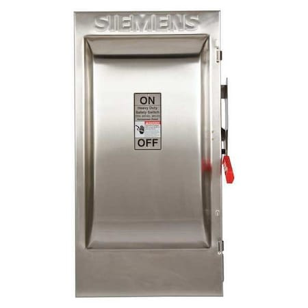 SIEMENS Fusible, Safety Switch, Heavy Duty, 240 V, 2pst - HF224S
