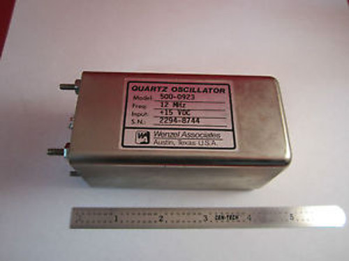 WENZEL 12 MHz QUARTZ OSCILLATOR FREQUENCY STANDARD BIN#8Z