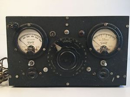 Variac by General Radio w/ DC Volt & Milliamperes Meter Vintage RARE