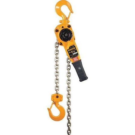 HARRINGTON Lever Chain Hoist, 3,000 Lb Load Capacity, 5 Ft Hoist Lift, 1 1/4 in Hook Opening - LB015-SC-5