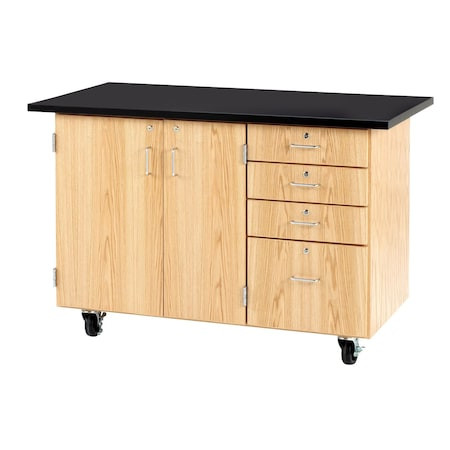 DIVERSIFIED SPACES Extra Large Mobile Demo Center, 54" W, 36" Height, 500 Lb. - 4342KF