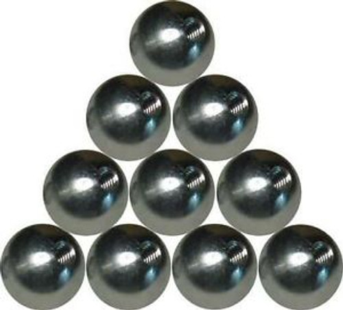 25 1-1/4 dia.  threaded 1/4-20 aluminum balls  knobs