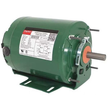 DAYTON Agricultural Fan Motor, Split-phase, 1/2 Hp, 115/230v Ac, 1,725 Nameplate Rpm, 56 Frame - 1YBW1
