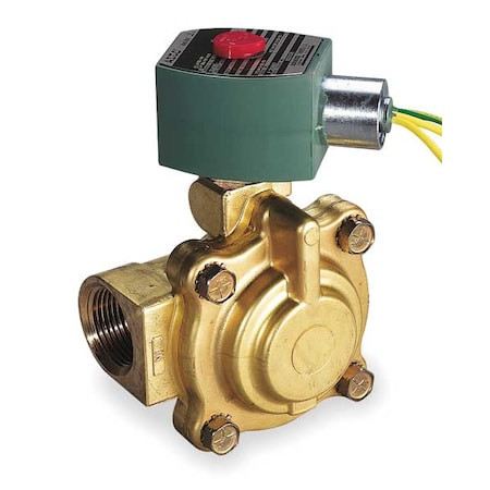 ASCO Solenoid Valve, 2-way, 2-position, Normally Closed, 1-1/2 in Pipe Size, 120v Ac, Diaphragm, Piston - 8220G011
