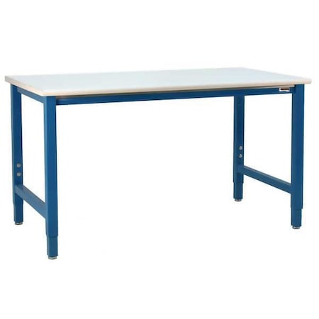 BENCHPRO Bolted Workbenches, Esd Laminate, 72" W, 30" to 36" Height, 6600 Lb., Straight - KD3072+LP