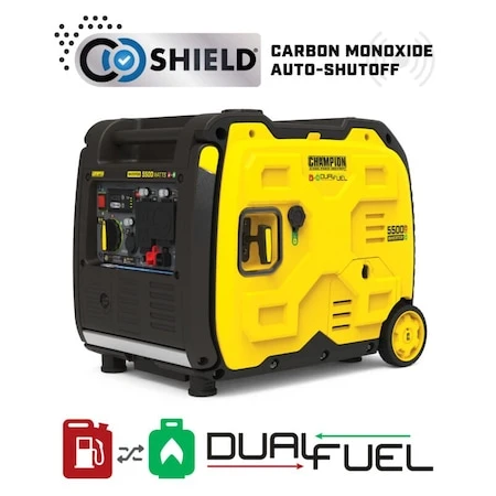 CHAMPION POWER EQUIPMENT Portable Generator, Gasoline/propane, Electric, Recoil Start, 120v Ac - 201469