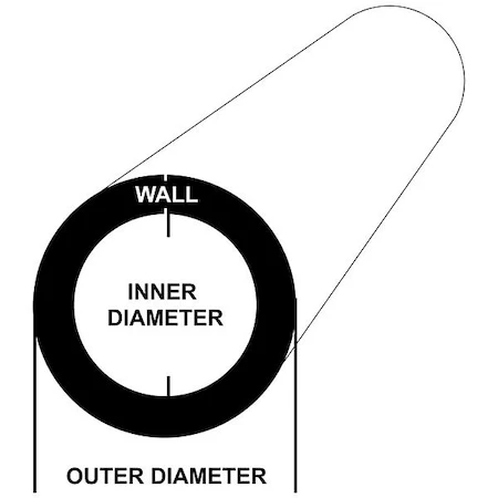 N/A Alloy Steel Round Tube,6' L,2 1/4" Dia. - 19953_72_0