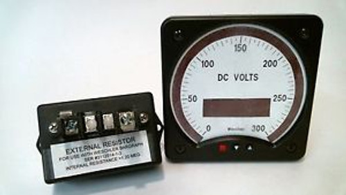 Weschler Instruments BG241 300MAX Scale:0To300 Voltmeter w/ External Resistor