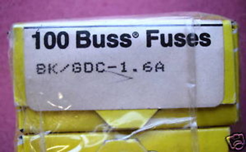 FUSES BK/GDC-1.6A BUSSMAN 250V FUSE 600 PCS