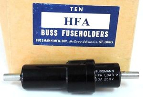 BOX OF 10 NEW HFA BUSS FUSEHOLDERS BUSSMANN FUSE HOLDER 20A 250V 1/4x1-1/4