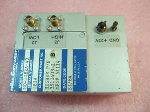 Frequency West Microwave Oscillator M0-108XA-43 3511403