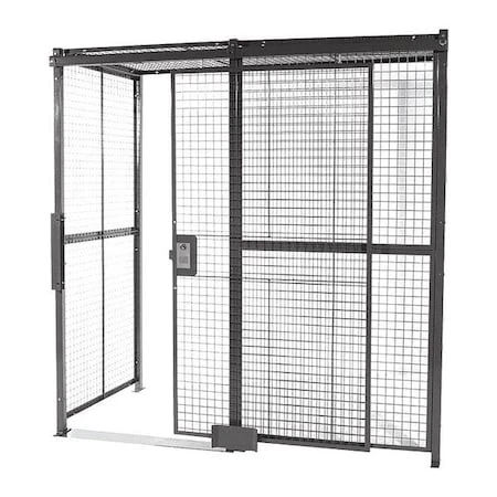 WIRECRAFTERS Welded Wire Partition,2 Sided,slide Door - 10102RW