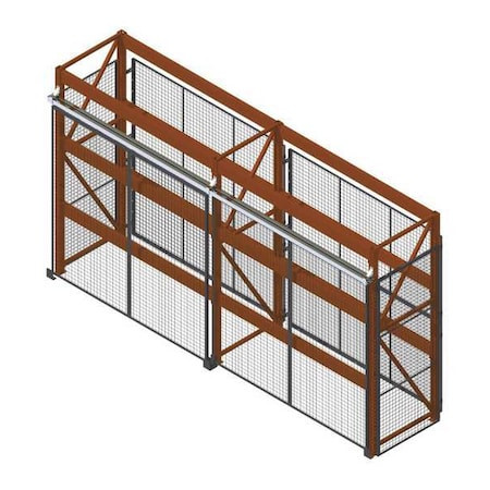 WIRECRAFTERS Pallet Rack Encl,2 Bay,108inw,36in Based - RE9836SD2