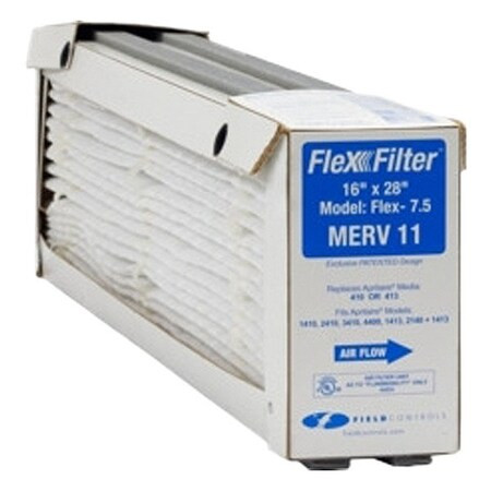 FIELD CONTROLS Pleated Air Filter, Polyester, Synthetic, Merv 11, 6 Pk - FLEX-7.5