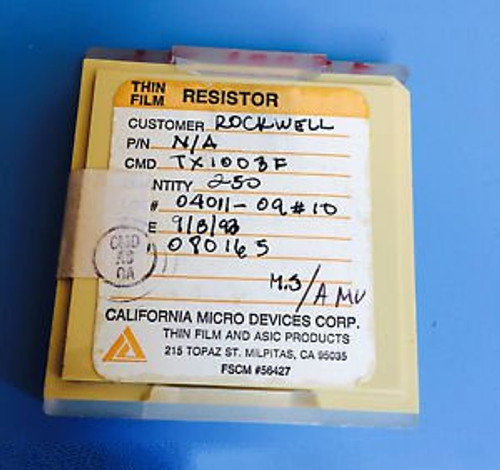 TX1003F CALIFORNIA MICRO DEVICES RESISTOR THIN FILM ROCKWELL 250/units