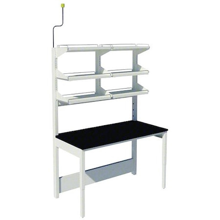 INSTOCK Envision Workstation, Steel, Steel Frame, Petal White - GRENO-3060P-2