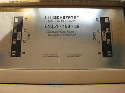 NEW SCHAFFNER 3-PHASE 180A INPUT HIGH POWER FILTER SAFETY TERM FN351-180-36