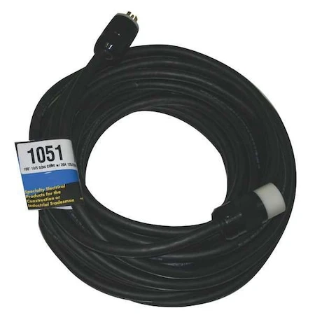 SOUTHWIRE Extensioncord,100ft,black,10awg,round - 1051