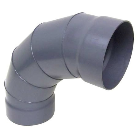 PLASTIC SUPPLY 90 Degree Elbow, 14 in Duct Dia, Type I Pvc, 24" L - PVCEC14