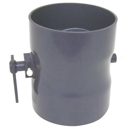 PLASTIC SUPPLY Round Butterfly Damper, Type I Pvc, 14-1/2" H - PVCBD12