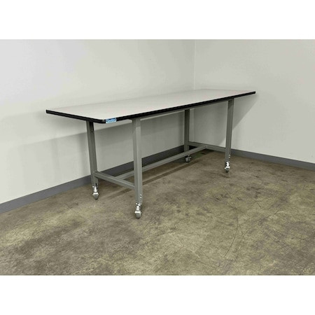 STACKBIN Workbench,mobile,tubular,frame - E9636-T-1012-GY