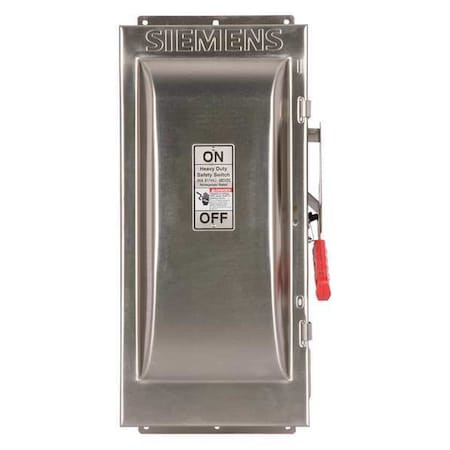 SIEMENS Fusible, Safety Switch, Heavy Duty, 240 V, 2pst - HF223S