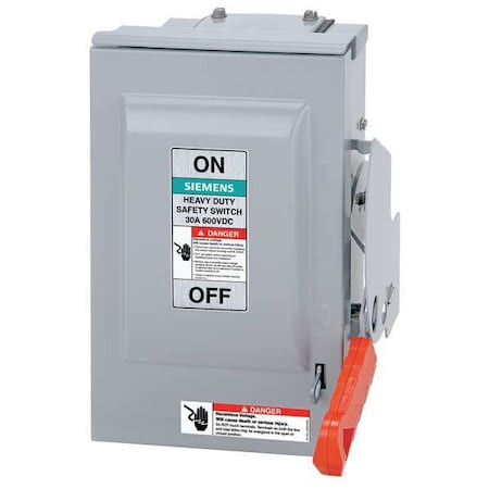 SIEMENS Safety Disconnect Switch, Nonfusible, 3pst, Three Phase, Nema 3r, Indoor/outdoor, Steel - HNF364RPV