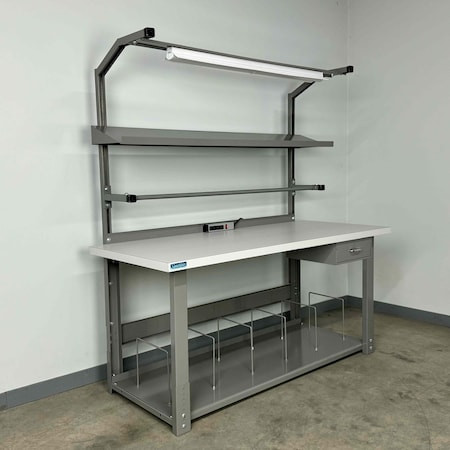 STACKBIN Workbenches, 72" W, 1000 Lb. - P7230BDN-BK