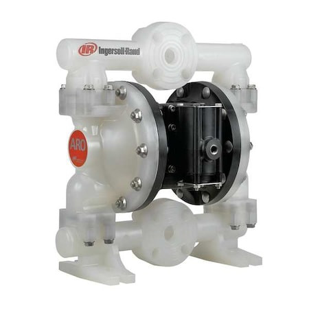 ARO Double Diaphragm Pump, Polypropylene, Air Operated, Santoprene, 53 Gpm - PD10P-YPS-PAA