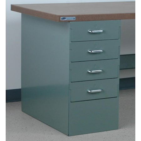 STACKBIN Pedestal Bench No. 2-23 W/ 48x30x1-3/4 P - 6-14430P