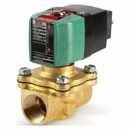 ASCO Solenoid Valve, 2-way, 2-position, Normally Open, 3/8 in Pipe Size, 24v to 120v Ac/dc, High Flow - SU8210P033 24-120