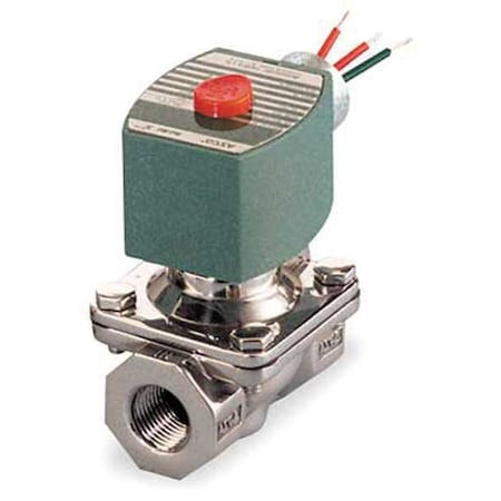 ASCO Solenoid Valve, 2-way, 2-position, Normally Open, 3/4 in Pipe Size, 120v Ac, High Flow, Nbr - 8210G038