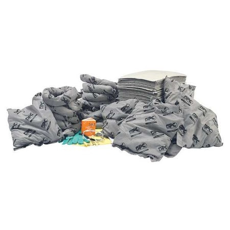 BRADY Spill Kit Refill, 79 Gal Volume Absorbed Per Kit, Refill, Gray - SKA95-R