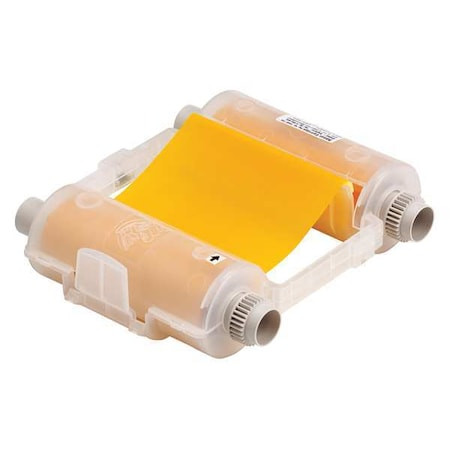 BRADY Ribbon Cartridge, 4.11" W, 200 Ft. L, Yellow - 76751