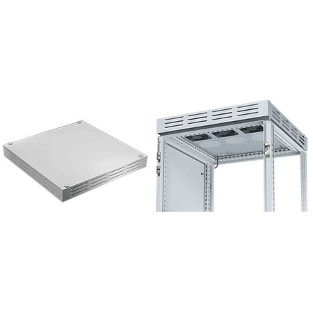 NVENT HOFFMAN Proline Vented Top with Integral Fan Tray, Fits 800x600mm, Lt Gray, St - PVT3F861EMC