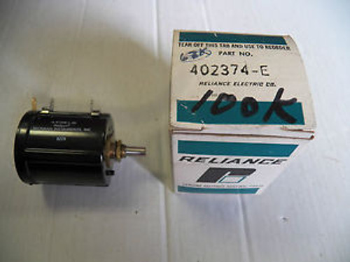 NEW RELIANCE ELECTRIC POTENTIOMETER 402374-E 402374E A-R100K-L.25