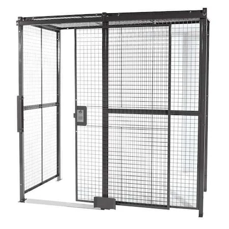 WIRECRAFTERS Woven Wire Partition,4 Sided,slide Door - 20204
