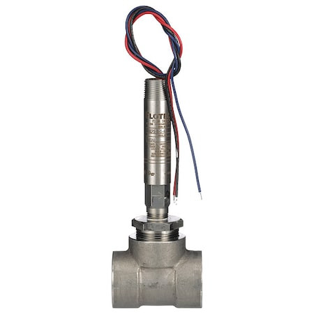 DWYER INSTRUMENTS Mini-size Flow Switch, Stainless Steel Upper and Lower Body, 1-1/4" Npt, Stainless Steel Tee. - V6EPS-S-S-4-S