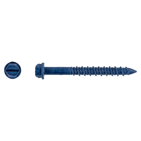 TAPCON Screw Anchor, 1/4 in Dia., Hex, 2 1/4 in L, Steel Climaseal, 2000 Pk - 3156400
