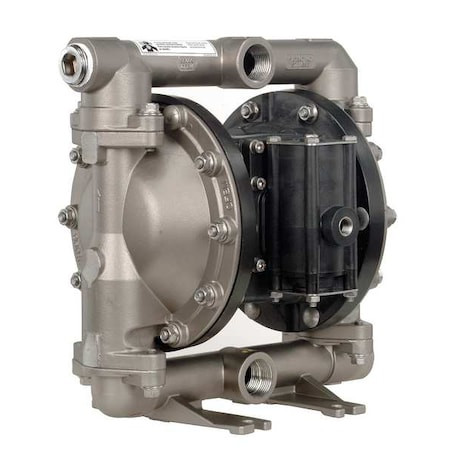 ARO Double Diaphragm Pump, Stainless Steel, Air Operated, Ptfe, 52 Gpm - PD10R-ASS-STT
