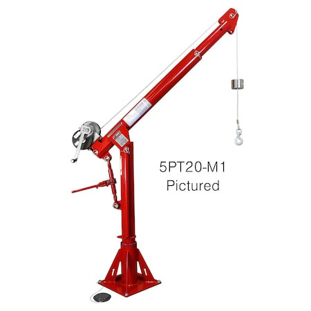 THERN Davit Crane Up to 2000lb Capacity W/ M43 - 5PT20G-M1