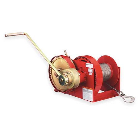 THERN Hand Winch,spur Gear,w/brake,4000 Lb. - M452B