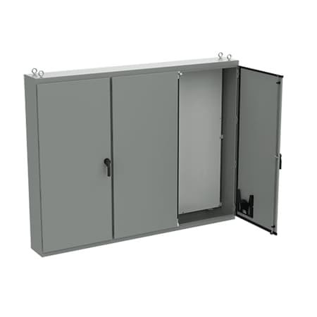 NVENT HOFFMAN Free-stand, Multi-door, Type 12, 86.12x112.00x20.12, Gray, Steel - A86M3E20G