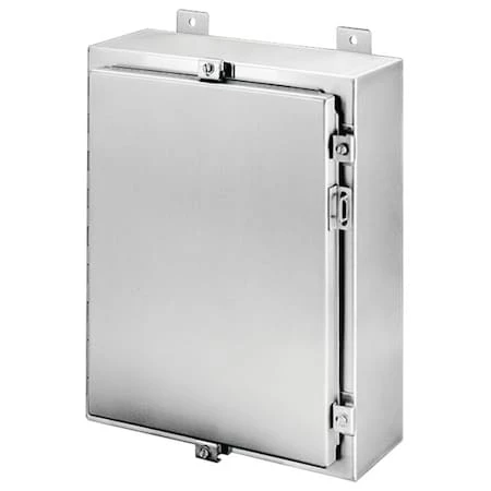 NVENT HOFFMAN Clamps with Padlock Hasp Electrical Enclosures, 24 in H, 6 in D, 24 in W, 12, 13, 3, 3r, 3rx, 4, 4x - A24H2406SSLP