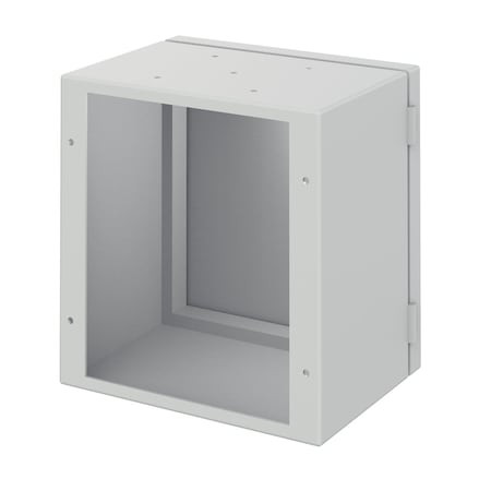 NVENT HOFFMAN Rear-access Body, Fits 250x250mm, Lt Gray, Steel - LLBR252512