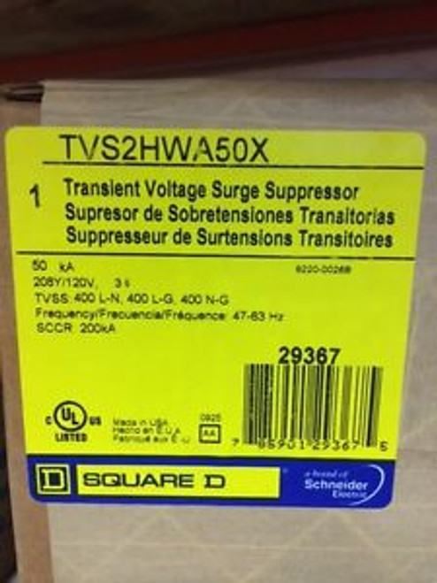 NEW  SQUARE D Transient Voltage Surge Suppressor TVS2HWA50X